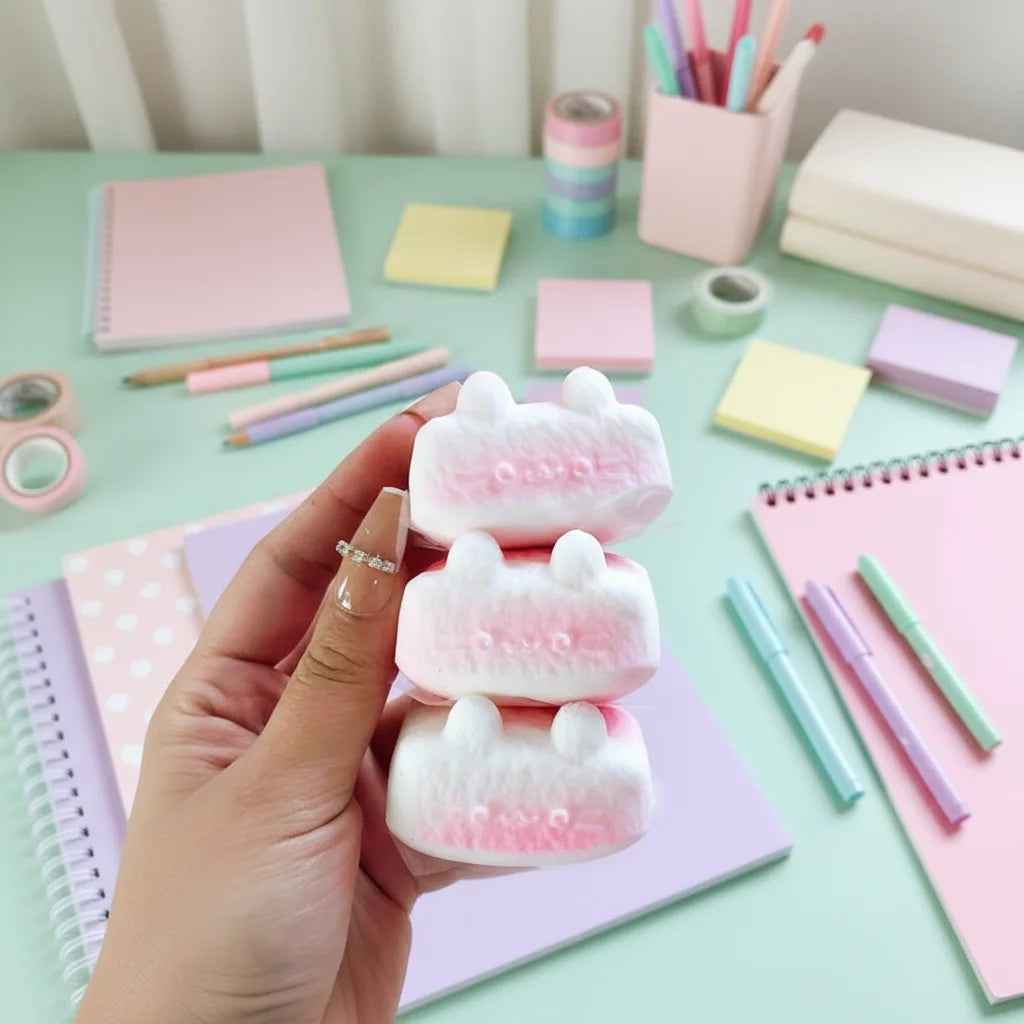 Pink Squishy Kitten Anti-Stress PU Toy – Ultra Soft and Kawaii