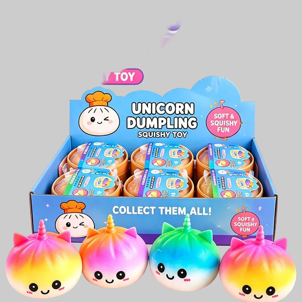 Licorne Violette Squishy Kawaii – Jouet Anti-Stress Moelleux