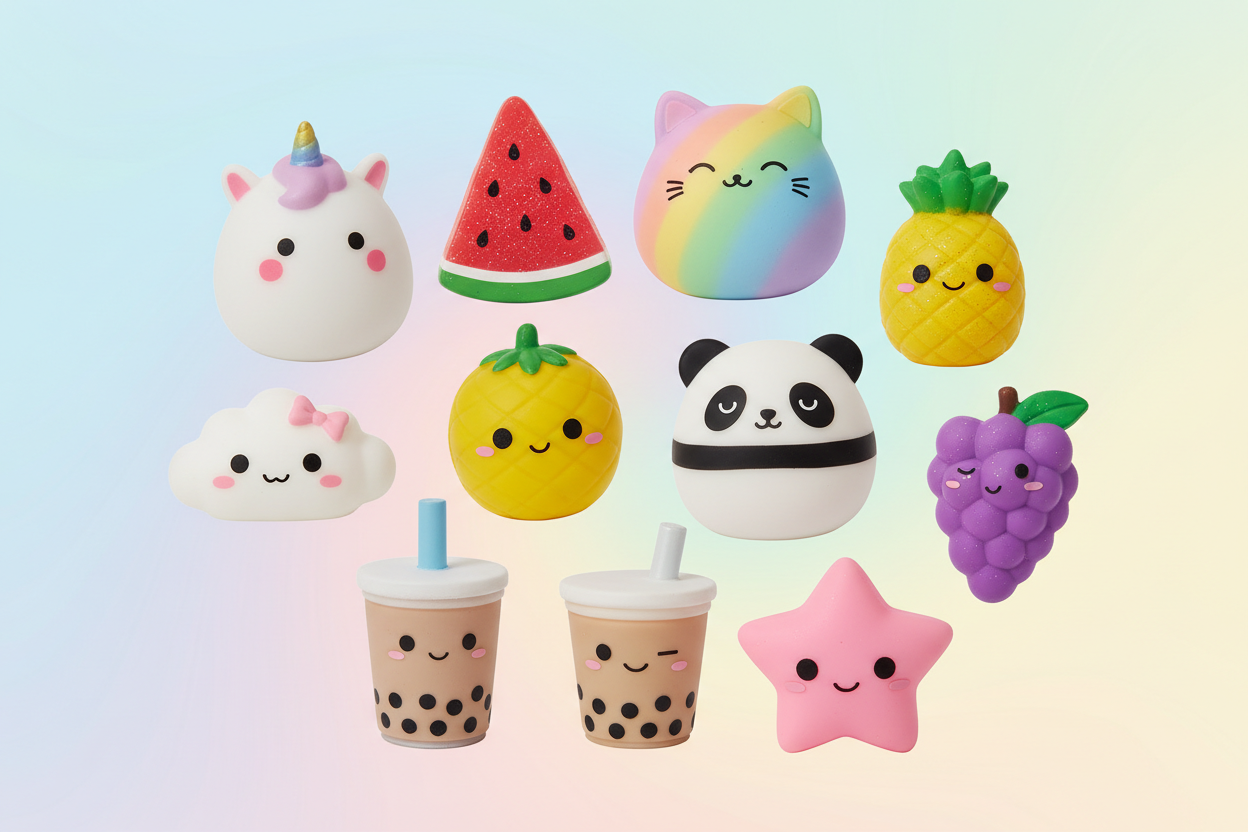 Squishies anti-stress colorés